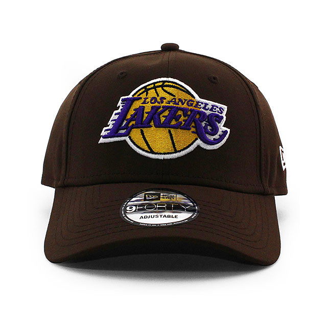 EU AU限定モデル ニューエラ キャップ 9FORTY ロサンゼルス レイカーズ NBA REPREVE STRAPBACK CAP BROWN
