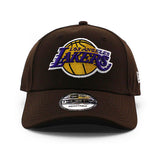 EU AU限定モデル ニューエラ キャップ 9FORTY ロサンゼルス レイカーズ NBA REPREVE STRAPBACK CAP BROWN