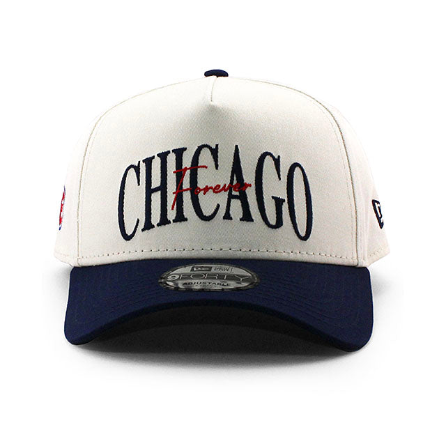 ニューエラ キャップ 9FORTY アリス & ワンダー シカゴ カブス MLB A-FRAME SNAPBACK CAP CREAM