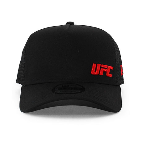 ニューエラ メッシュキャップ 9FORTY UFC FLAWLESS A-FRAME TRUCKER MESH CAP BLACK