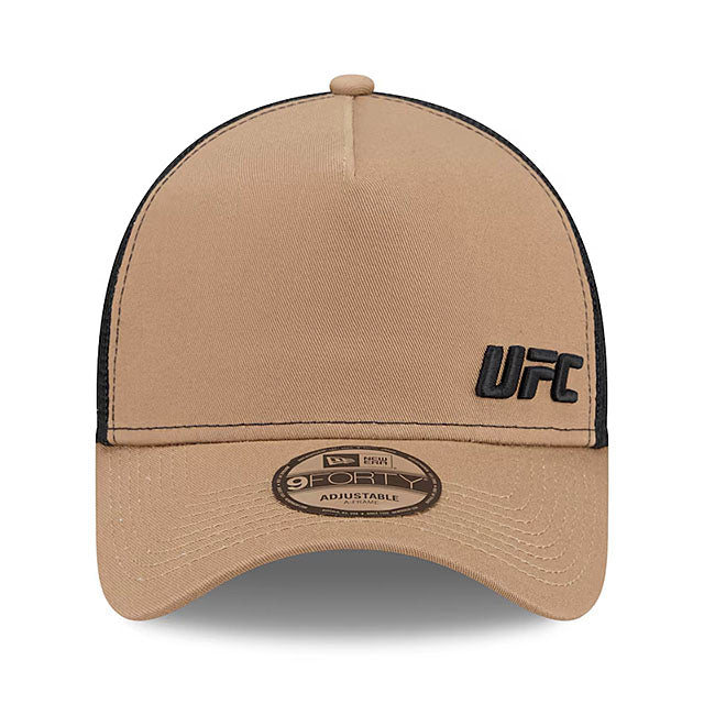 ニューエラ メッシュキャップ 9FORTY UFC FLAWLESS A-FRAME TRUCKER MESH CAP KHAKI