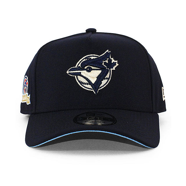 ニューエラ キャップ 9FORTY トロント ブルージェイズ MLB 10TH BLUE BOTTOM A-FRAME SNAPBACK CAP NAVY