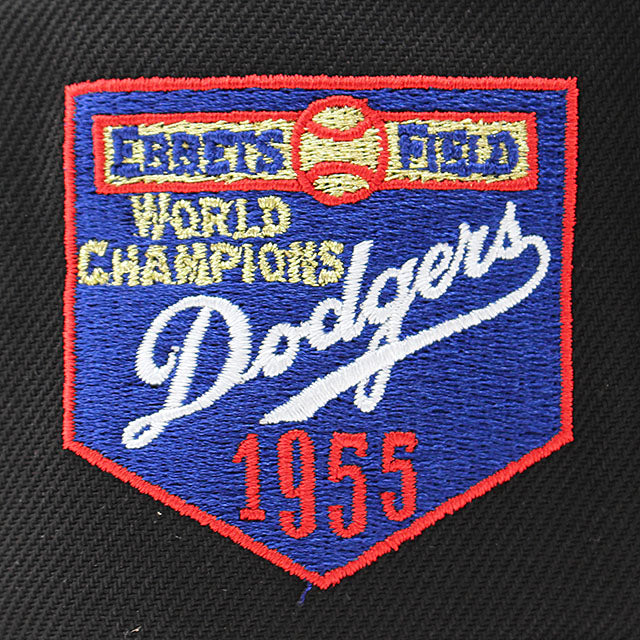 ニューエラ キャップ 9FORTY ブルックリン ドジャース MLB 1955 WORLD SERIES CHAMPIONS GREY BOTTOM A-FRAME SNAPBACK CAP BLACK