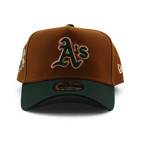 ニューエラ キャップ 9FORTY オークランド アスレチックス MLB 1989 WORLD SERIES GREY BOTTOM A-FRAME SNAPBACK CAP BROWN