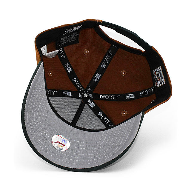 ニューエラ キャップ 9FORTY オークランド アスレチックス MLB 1989 WORLD SERIES GREY BOTTOM A-FRAME SNAPBACK CAP BROWN