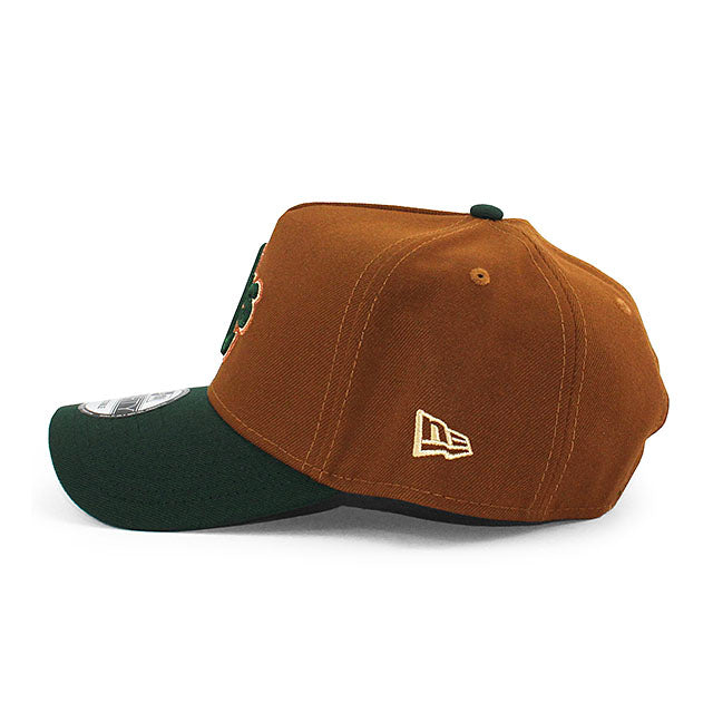 ニューエラ キャップ 9FORTY オークランド アスレチックス MLB 1989 WORLD SERIES GREY BOTTOM A-FRAME SNAPBACK CAP BROWN