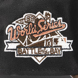 ニューエラ キャップ 9FORTY オークランド アスレチックス MLB 1989 WORLD SERIES GREY BOTTOM A-FRAME SNAPBACK CAP BLACK