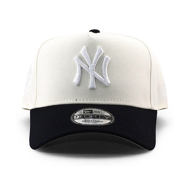 ニューエラ キャップ 9FORTY ニューヨーク ヤンキース MLB 1999 WORLD SERIES GREY BOTTOM A-FRAME SNAPBACK CAP CREAM