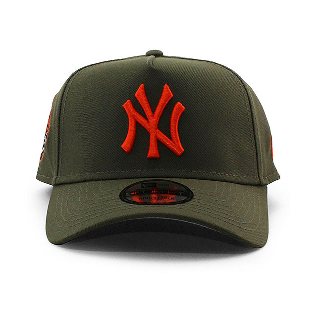 ニューエラ キャップ 9FORTY ニューヨーク ヤンキース MLB 1999 WORLD SERIES GREY BOTTOM A-FRAME SNAPBACK CAP OLIVE