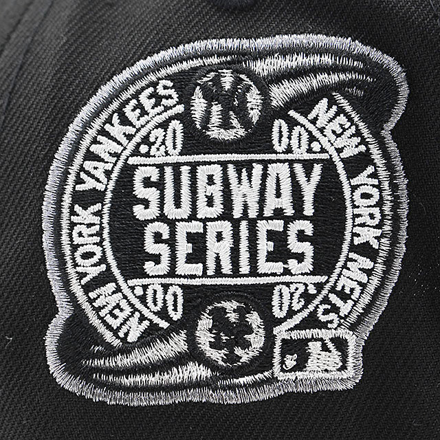 ニューエラ キャップ 9FORTY ニューヨーク ヤンキース MLB ROSE 2000 WORLD SERIES SUBWAY SERIES GREY BOTTOM A-FRAME SNAPBACK CAP BLACK