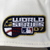 ニューエラ キャップ 9FORTY ボストン レッドソックス MLB 2007 WORLD SERIES GREY BOTTOM A-FRAME SNAPBACK CAP CREAM