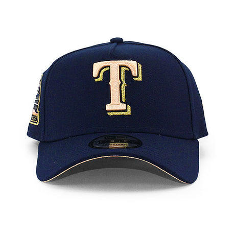 ニューエラ キャップ 9FORTY テキサス レンジャーズ MLB 2020 INAUGURAL SEASON PEACH BOTTOM A-FRAME SNAPBACK CAP NAVY