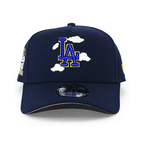 ニューエラ キャップ 9FORTY ロサンゼルス ドジャース MLB 2025 WORLD SERIES CHAMPIONS GREY BOTTOM A-FRAME SNAPBACK CAP NAVY