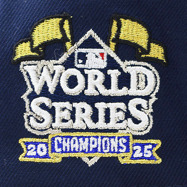 ニューエラ キャップ 9FORTY ロサンゼルス ドジャース MLB 2025 WORLD SERIES CHAMPIONS GREY BOTTOM A-FRAME SNAPBACK CAP NAVY