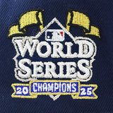 ニューエラ キャップ 9FORTY ロサンゼルス ドジャース MLB 2025 WORLD SERIES CHAMPIONS GREY BOTTOM A-FRAME SNAPBACK CAP NAVY