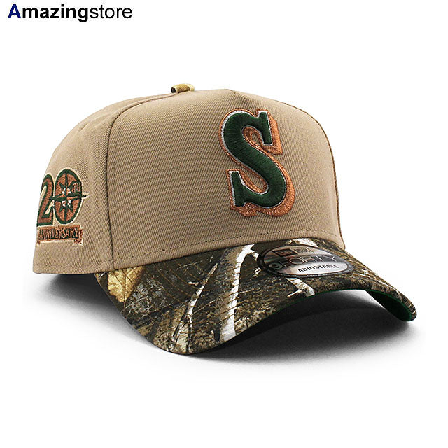 ニューエラ キャップ 9FORTY シアトル マリナーズ MLB 20TH GREEN BOTTOM A-FRAME SNAPBACK CAP CAMEL