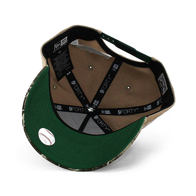 ニューエラ キャップ 9FORTY シアトル マリナーズ MLB 20TH GREEN BOTTOM A-FRAME SNAPBACK CAP CAMEL