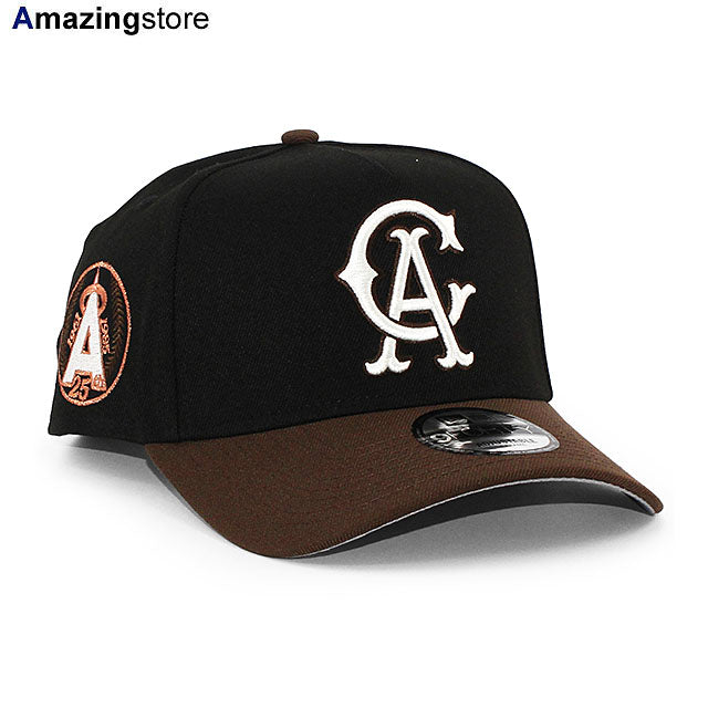 ニューエラ キャップ 9FORTY カリフォルニア エンゼルス MLB 25TH GREY BOTTOM A-FRAME SNAPBACK CAP BLACK