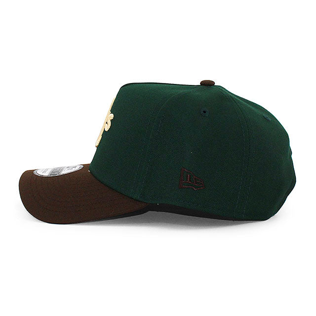 ニューエラ キャップ 9FORTY オークランド アスレチックス MLB 25TH GREY BOTTOM A-FRAME SNAPBACK CAP GREEN