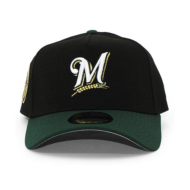 ニューエラ キャップ 9FORTY ミルウォーキー ブルワーズ MLB 25TH GREY BOTTOM A-FRAME SNAPBACK CAP BLACK