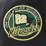 ニューエラ キャップ 9FORTY ミルウォーキー ブルワーズ MLB 25TH GREY BOTTOM A-FRAME SNAPBACK CAP BLACK