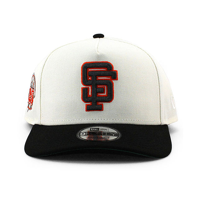 ニューエラ キャップ 9FORTY サンフランシスコ ジャイアンツ MLB 25YEAR KELLY GREEN BOTTOM A-FRAME SNAPBACK CAP CREAM