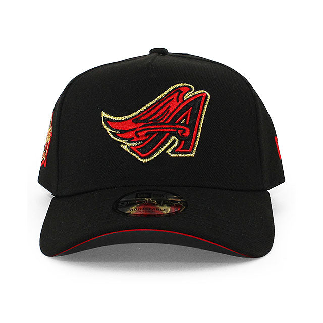 ニューエラ キャップ 9FORTY ロサンゼルス エンゼルス MLB 40TH RED BOTTOM A-FRAME SNAPBACK CAP BLACK