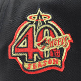 ニューエラ キャップ 9FORTY ロサンゼルス エンゼルス MLB 40TH RED BOTTOM A-FRAME SNAPBACK CAP BLACK