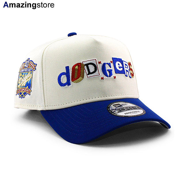 ニューエラ キャップ 9FORTY ロサンゼルス ドジャース MLB 40TH GREY BOTTOM A-FRAME SNAPBACK CAP CREAM