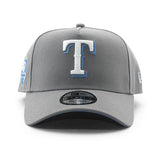 ニューエラ キャップ 9FORTY テキサス レンジャーズ MLB 40TH LT BLUE BOTTOM A-FRAME SNAPBACK CAP GRAY