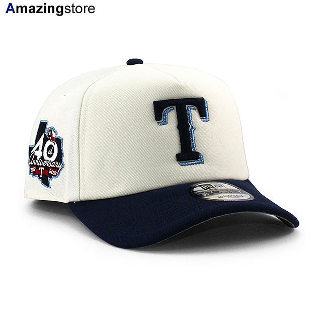 ニューエラ キャップ 9FORTY テキサス レンジャーズ MLB 40TH GREY BOTTOM A-FRAME SNAPBACK CAP CREAM