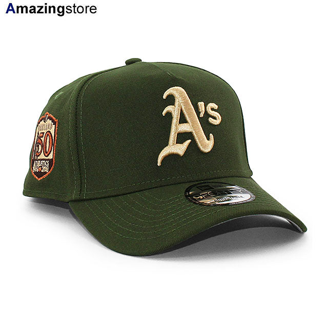ニューエラ キャップ 9FORTY オークランド アスレチックス MLB 50TH GREY BOTTOM A-FRAME SNAPBACK CAP GREEN