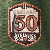 ニューエラ キャップ 9FORTY オークランド アスレチックス MLB 50TH GREY BOTTOM A-FRAME SNAPBACK CAP GREEN