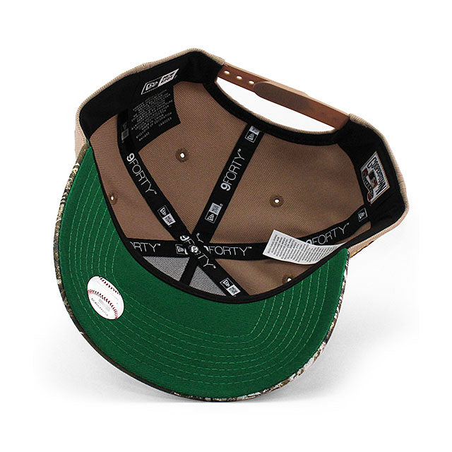 ニューエラ キャップ 9FORTY ロサンゼルス ドジャース MLB 50TH GREEN BOTTOM A-FRAME SNAPBACK CAP CAMEL