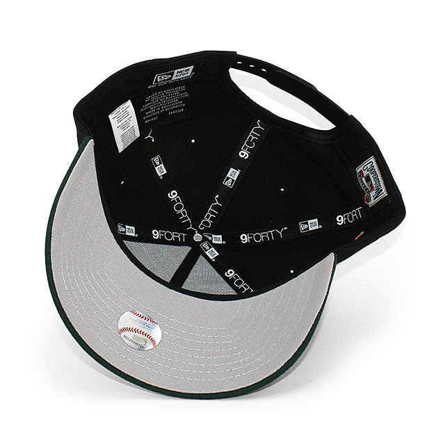 ニューエラ キャップ 9FORTY オークランド アスレチックス MLB 1989 WORLD SERIES GREY BOTTOM A-FRAME SNAPBACK CAP BLACK