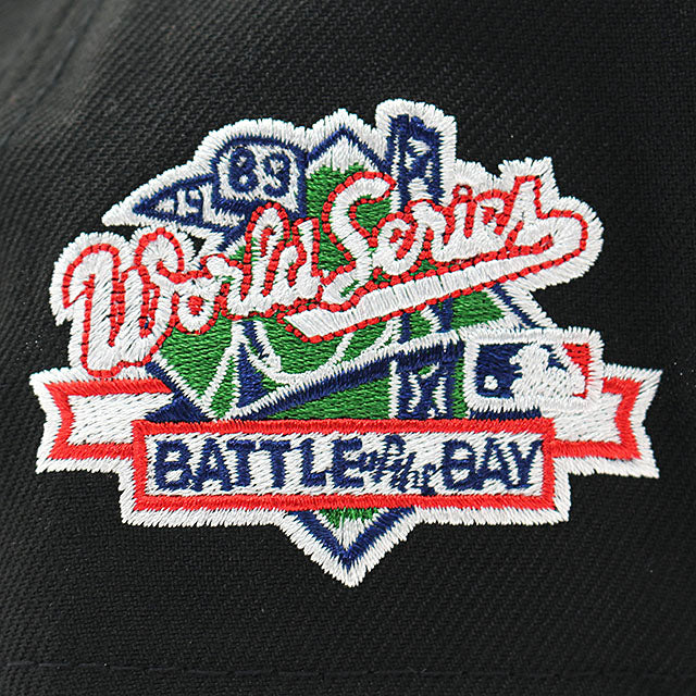 ニューエラ キャップ 9FORTY オークランド アスレチックス MLB 1989 WORLD SERIES GREY BOTTOM A-FRAME SNAPBACK CAP BLACK