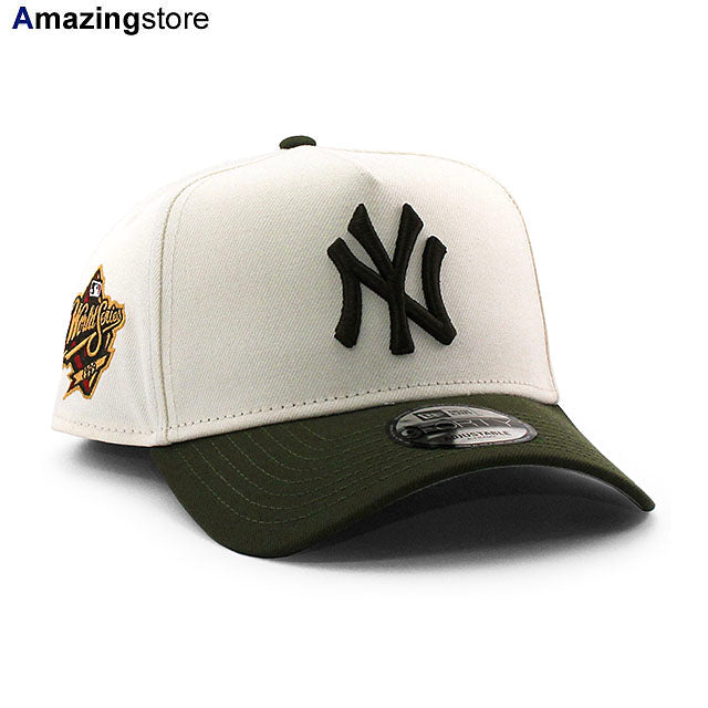ニューエラ キャップ 9FORTY ニューヨーク ヤンキース MLB 1999 WORLD SERIES GREY BOTTOM A-FRAME SNAPBACK CAP CREAM