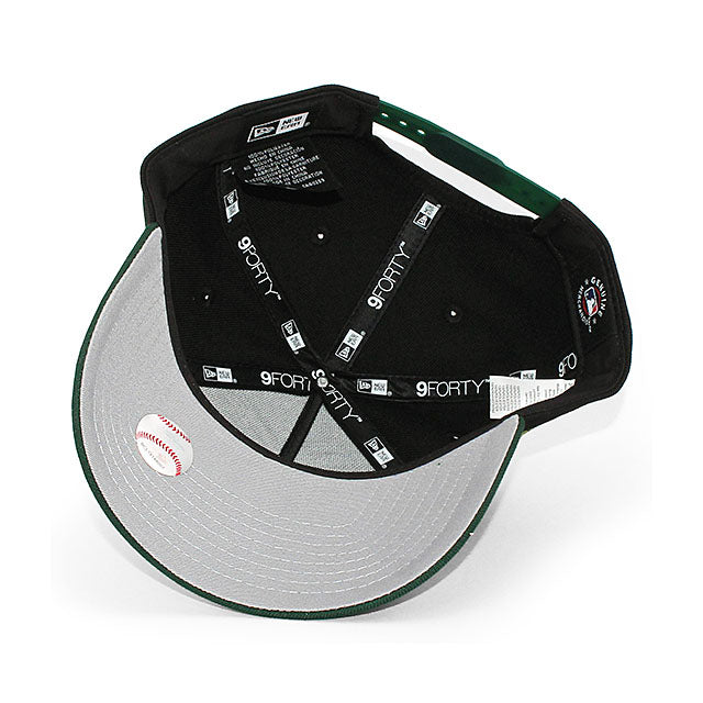ニューエラ キャップ スナップバック 9FORTY オークランド アスレチックス MLB OAKLAND COLISEUM GREY BOTTOM A-FRAME SNAPBACK CAP BLACK