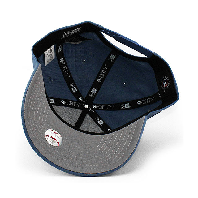 ニューエラ キャップ  9FORTY オークランド アスレチックス MLB 1968-2024 OAKLAND COLISEUM GREY BOTTOM A-FRAME SNAPBACK CAP F BLUE