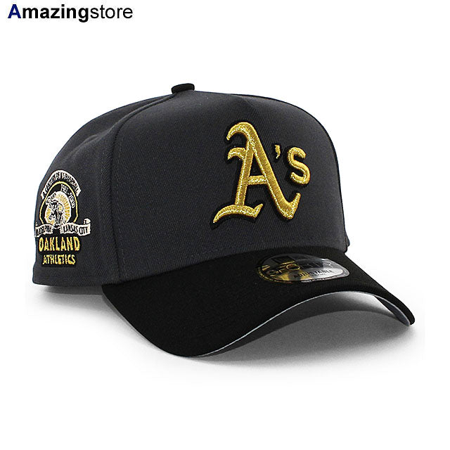 ニューエラ キャップ 9FORTY オークランド アスレチックス MLB 100TH GREY BOTTOM A-FRAME SNAPBACK CAP DK GRAY
