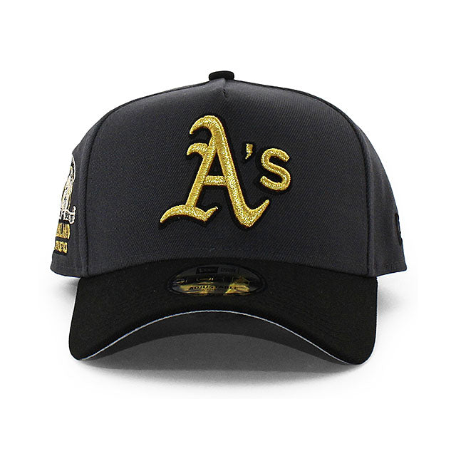 ニューエラ キャップ 9FORTY オークランド アスレチックス MLB 100TH GREY BOTTOM A-FRAME SNAPBACK CAP DK GRAY