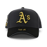 ニューエラ キャップ 9FORTY オークランド アスレチックス MLB 100TH GREY BOTTOM A-FRAME SNAPBACK CAP DK GRAY