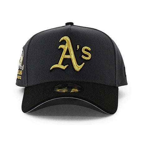 ニューエラ キャップ 9FORTY オークランド アスレチックス MLB 100TH GREY BOTTOM A-FRAME SNAPBACK CAP DK GRAY