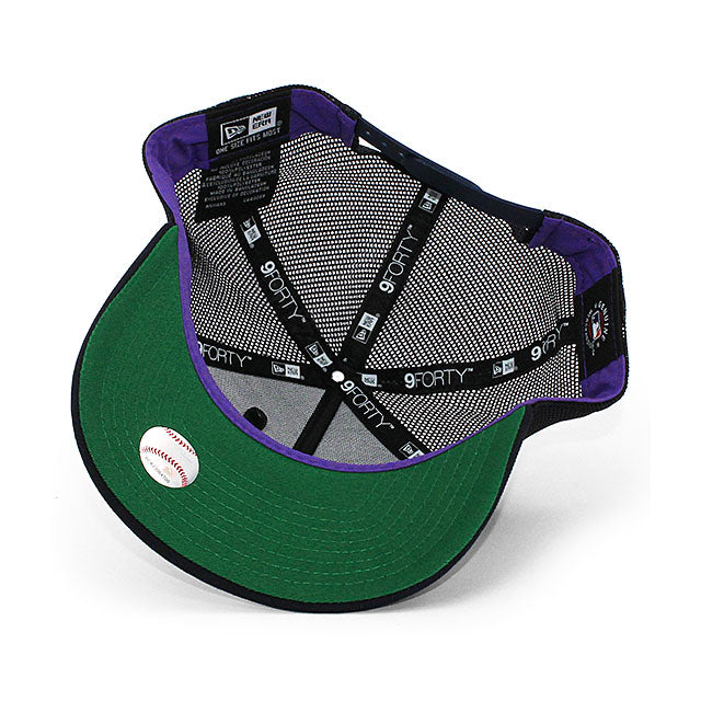 BIG LEAGUE CHEWモデル ニューエラ メッシュキャップ 9FORTY アトランタ ブレーブス MLB A-FRAME TRUCKER MESH CAP NAVY