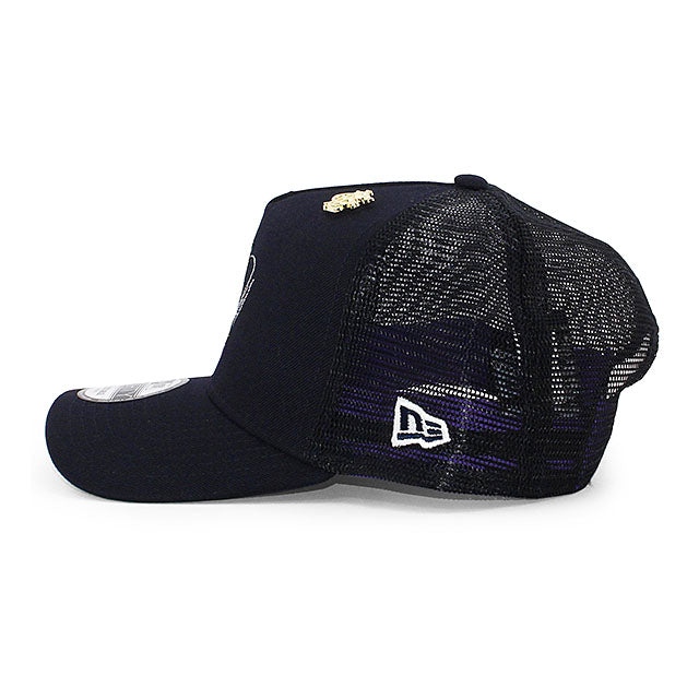BIG LEAGUE CHEWモデル ニューエラ メッシュキャップ 9FORTY アトランタ ブレーブス MLB A-FRAME TRUCKER MESH CAP NAVY