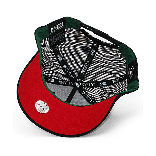 BIG LEAGUE CHEWモデル ニューエラ メッシュキャップ 9FORTY ボルチモア オリオールズ MLB A-FRAME TRUCKER MESH CAP BLACK