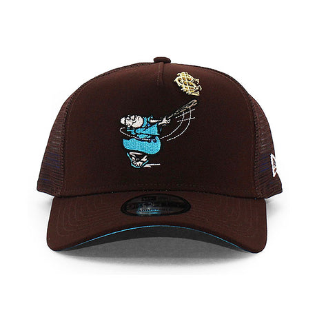 BIG LEAGUE CHEWモデル ニューエラ メッシュキャップ 9FORTY サンディエゴ パドレス MLB A-FRAME TRUCKER MESH CAP BROWN