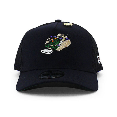 BIG LEAGUE CHEWモデル ニューエラ メッシュキャップ 9FORTY ボストン レッドソックス MLB A-FRAME TRUCKER MESH CAP NAVY