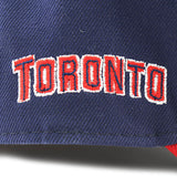 ニューエラ キャップ 9FORTY トロント ブルージェイズ MLB GREY BOTTOM A-FRAME SNAPBACK CAP NAVY