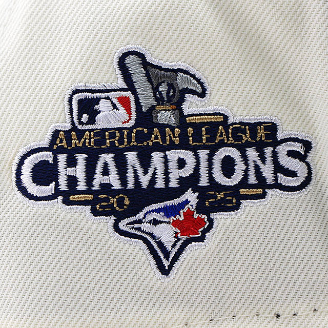 ニューエラ キャップ 9FORTY トロント ブルージェイズ MLB 2025 AMERICAN LEAGUE CHAMPIONS GREY BOTTOM A-FRAME SNAPBACK CAP CREAM